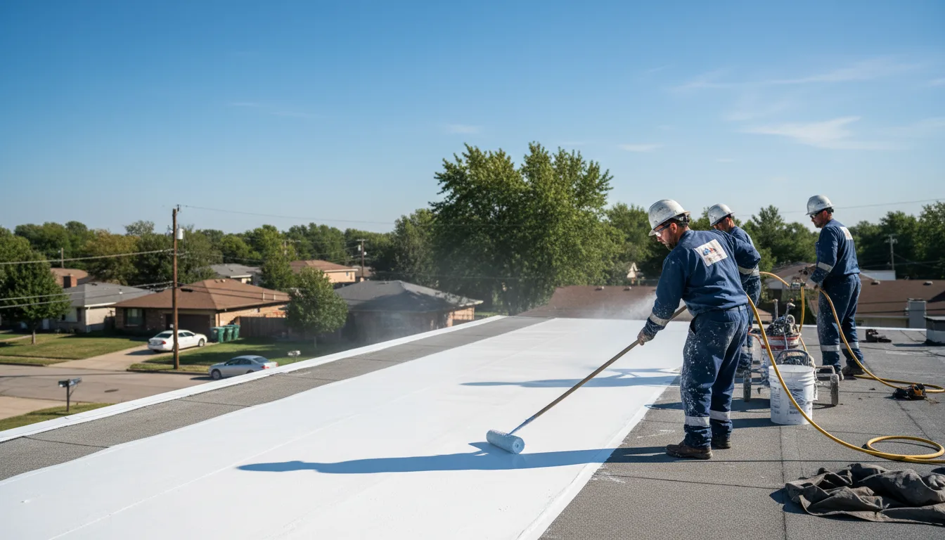 Commercial roof coating in Leonard, TX near me
